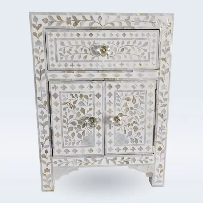 mother of pearl inlay bedside