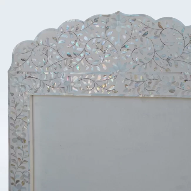Mother of Pearl White Mirror Frame